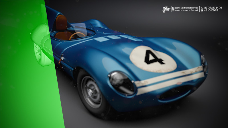 Jaguar D Type 1955 Ecurie Ecosse Model 3D .c4d .max .obj .3ds .fbx .stl .blend 