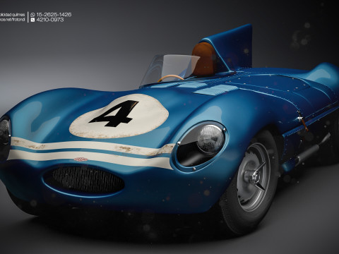 Jaguar D Type 1955 Ecurie Ecosse Model 3D