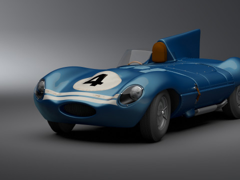 Jaguar D Type 1955 Ecurie Ecosse Model 3D