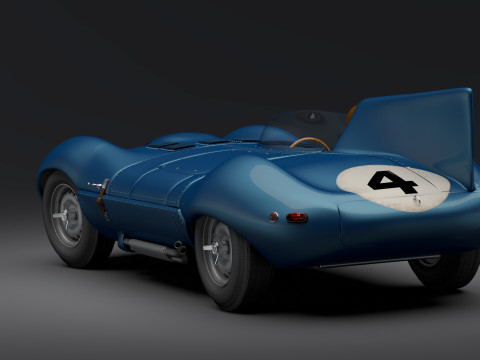 Jaguar D Type 1955 Ecurie Ecosse Model 3D