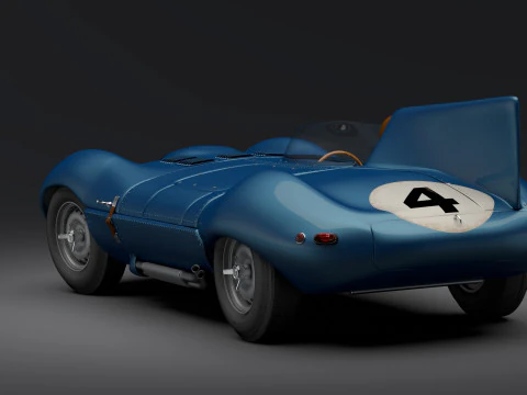 Jaguar D Type 1955 Ecurie Ecosse 3D Model