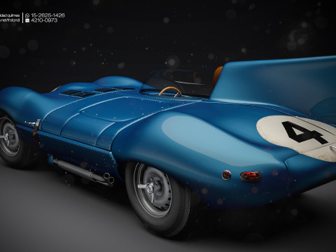 Jaguar D Type 1955 Ecurie Ecosse Model 3D