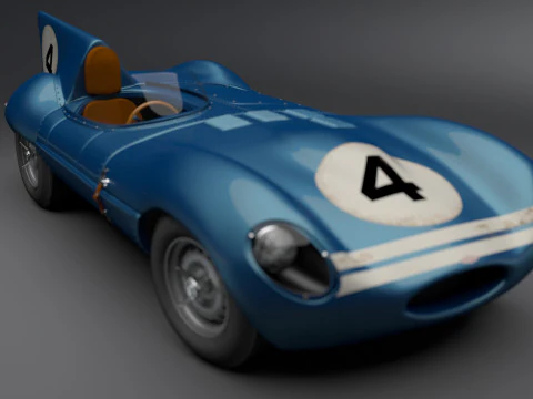 Jaguar D Type 1955 Ecurie Ecosse 3D Model