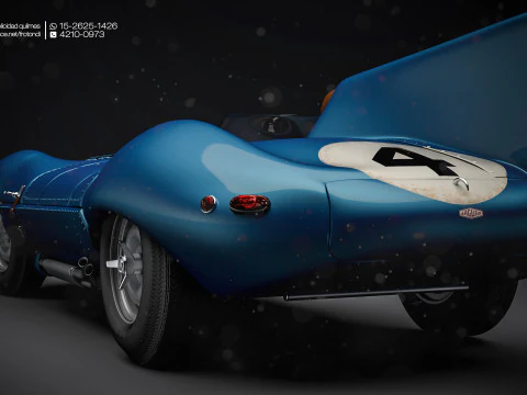 Jaguar D Type 1955 Ecurie Ecosse 3D Model
