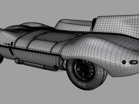 Jaguar D Type 1955 Ecurie Ecosse 3D Model