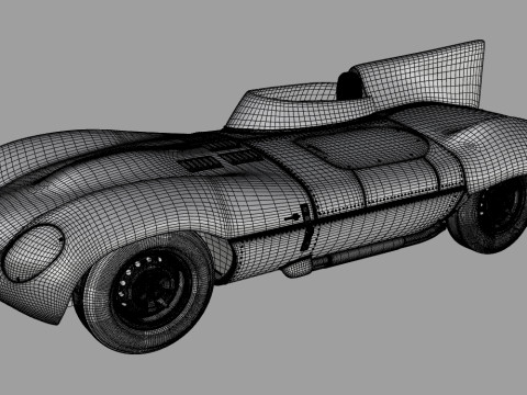 Jaguar D Type 1955 Ecurie Ecosse Model 3D
