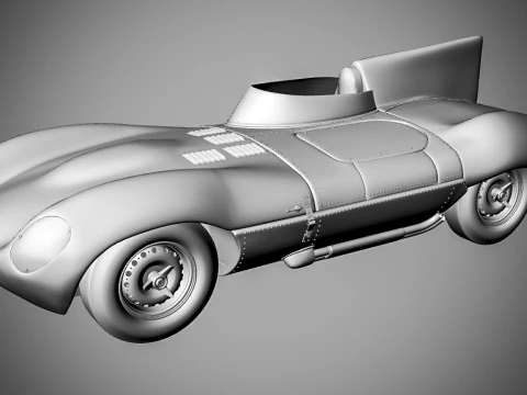 Jaguar D Type 1955 Ecurie Ecosse 3D Model