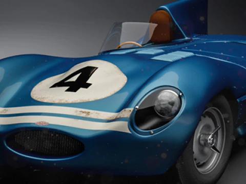 Jaguar D Type 1955 Ecurie Ecosse 3D Model