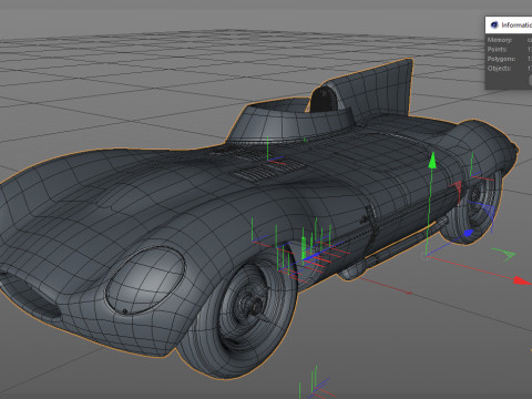 Jaguar D Type 1955 Ecurie Ecosse Model 3D