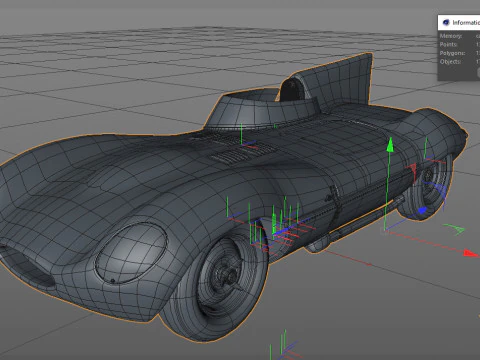 Jaguar D Type 1955 Ecurie Ecosse 3D Model