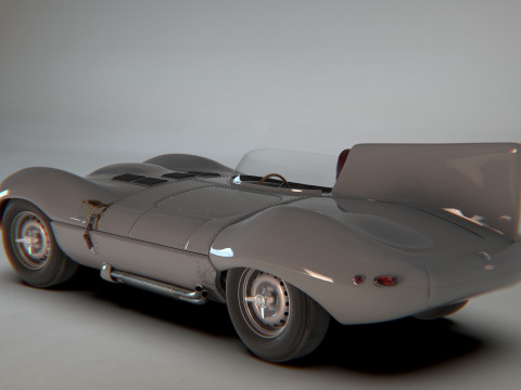 Jaguar D Type 1955 Ecurie Ecosse Model 3D