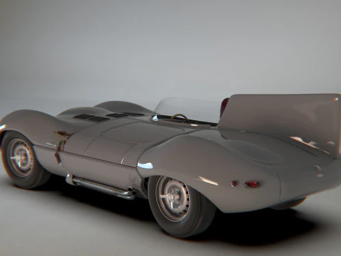 Jaguar D Type 1955 Ecurie Ecosse 3D Model