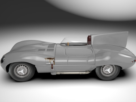 Jaguar D Type 1955 Ecurie Ecosse Model 3D