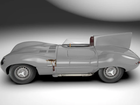 Jaguar D Type 1955 Ecurie Ecosse 3D Model