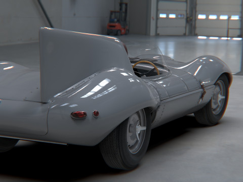 Jaguar D Type 1955 Ecurie Ecosse Model 3D