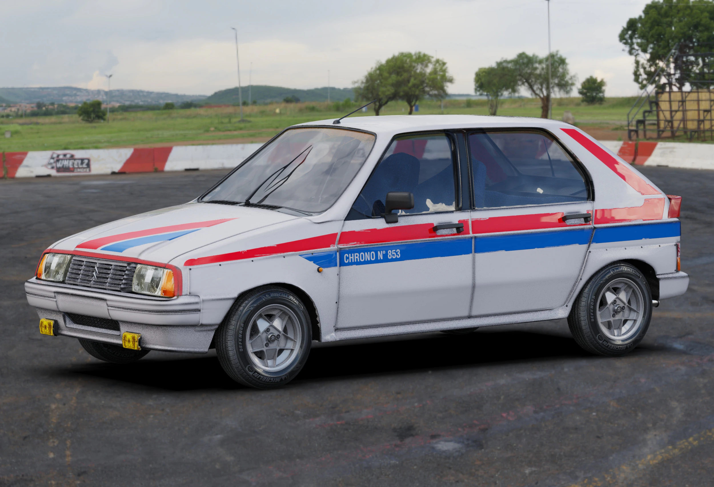 Citroen Visa Chrono II 3D Model .c4d .max .obj .3ds .fbx .stl .blend 