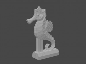 low poly cartoon seahorse 3D प्रिंट मॉडल