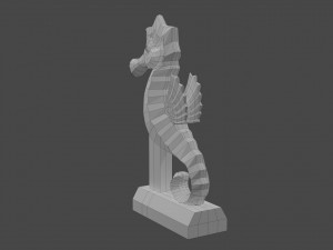 low poly cartoon seahorse 3D प्रिंट मॉडल