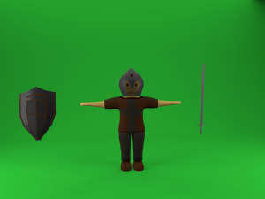 set of medieval warriors Modèle 3D