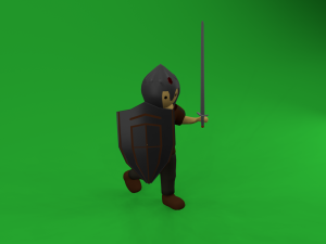 set of medieval warriors Modèle 3D
