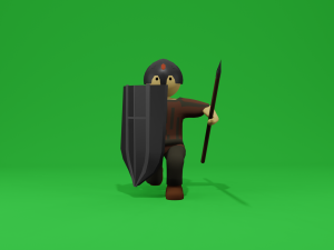 set of medieval warriors Modèle 3D