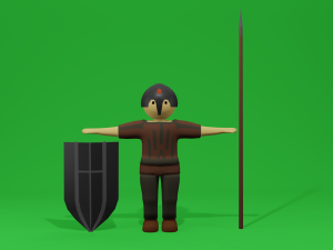 set of medieval warriors Modèle 3D