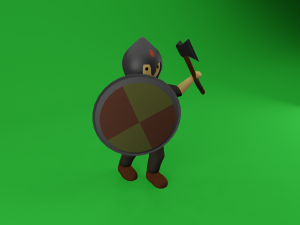 set of medieval warriors Modèle 3D