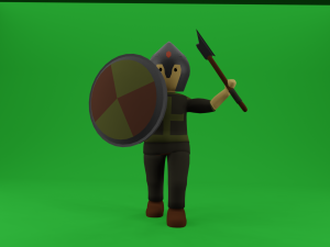set of medieval warriors Modèle 3D
