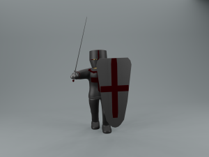 set of templar knights Modèle 3D