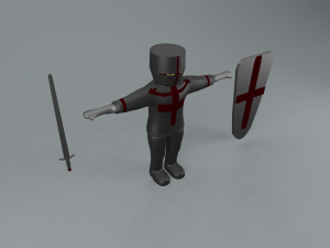 set of templar knights Modèle 3D