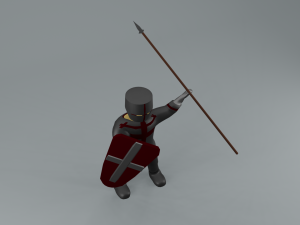 set of templar knights Modèle 3D