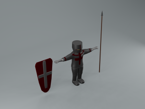 set of templar knights Modèle 3D