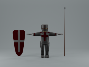 set of templar knights Modèle 3D
