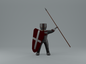 set of templar knights Modèle 3D