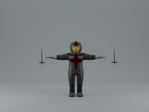 set of templar knights Modèle 3D