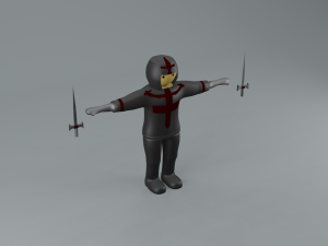set of templar knights Modèle 3D