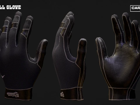 Baseball Glove Pack - Realistic Fielding and Batting Gloves 3D Model