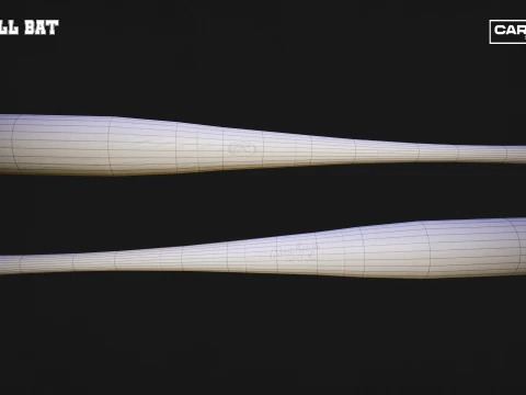 Baseball Bats and Balls Asset Pack 3D Model