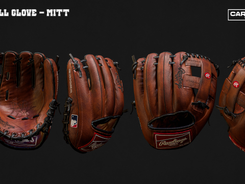 Baseball Essentials Equipment Pack Model 3D