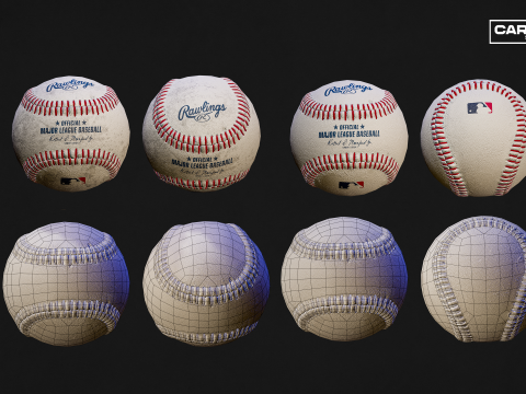 Baseball Essentials Equipment Pack Model 3D