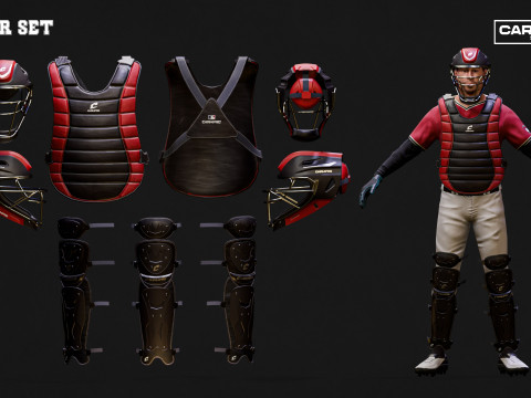 Arizona Diamondbacks Character Essential Equipment Baseball ProKit Modello 3D