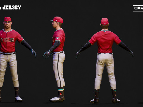 Arizona Diamondbacks Character Essential Equipment Baseball ProKit Modello 3D
