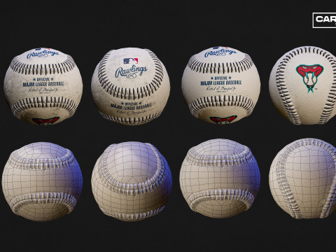 Arizona Diamondbacks Character Essential Equipment Baseball ProKit Modello 3D