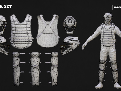Arizona Diamondbacks Character Essential Equipment Baseball ProKit Modello 3D