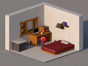 stanza isometrica Modello 3D