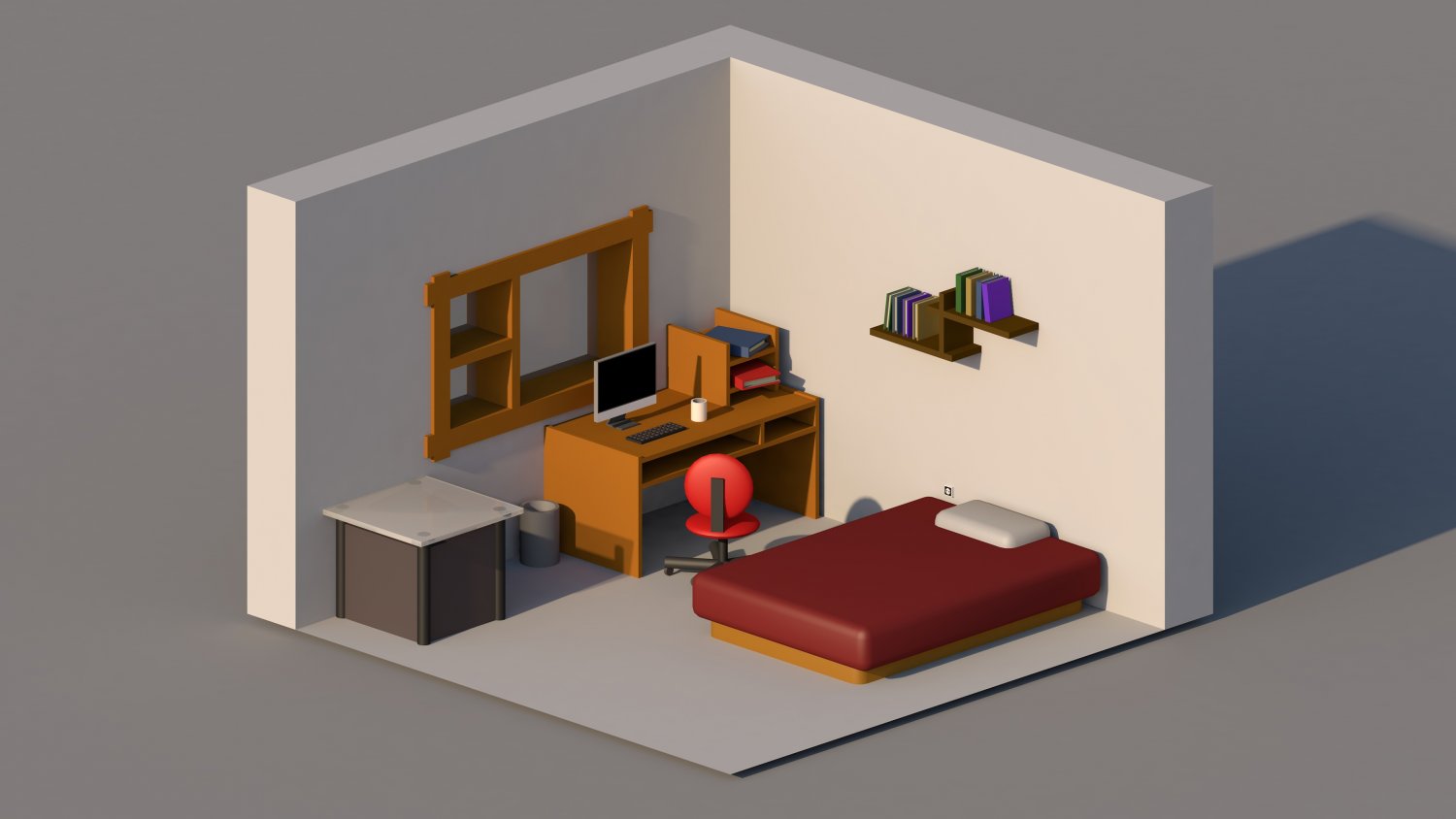 Isometric Room Free 3d Model In Bedroom 3dexport