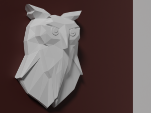 low-polygon owl Modelo 3D