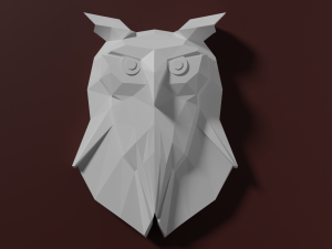 low-polygon owl Model 3D