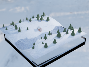 snow forest landscape 3D Model