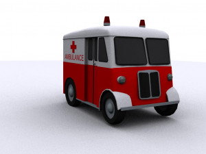 marmon-herrington delivery-van 1946 ambulance 3D 모델
